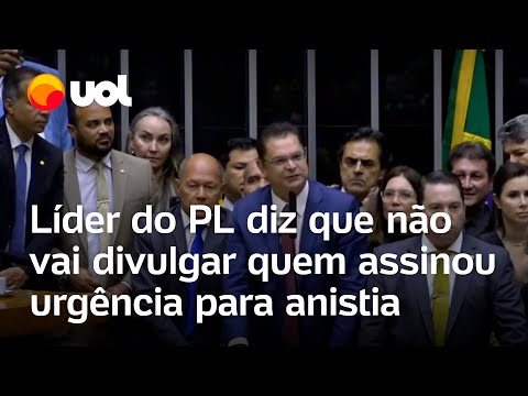 Líder do PL recua e diz que não vai divulgar nomes de quem assinou pedido de urgência da anistia