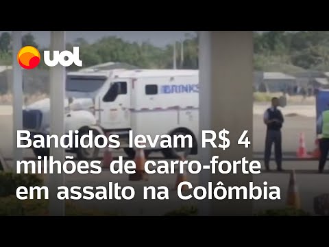 Bandidos roubam R$ 4 milhões de carro-forte em aeroporto na Colômbia; vídeo