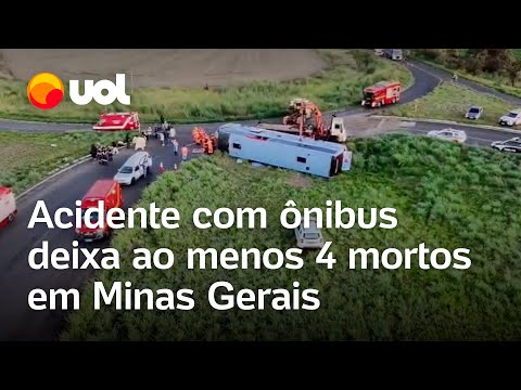 Acidente com ônibus na MG-223 deixa ao menos 4 mortos e dezena de feridos; veja vídeos