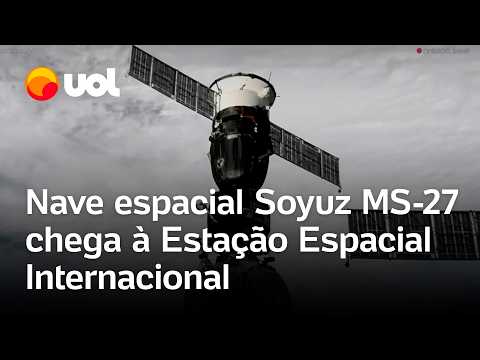 Nave espacial tripulada por astronautas russos e da Nasa faz missão de 8 meses na Estação Espacial