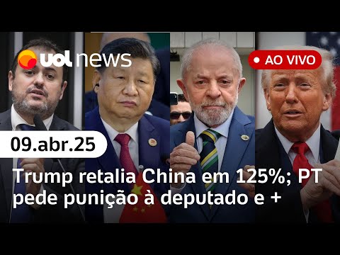 Trump escala guerra e sobe taxa contra China; deputado deseja morte de Lula: aliado reage | UOL News